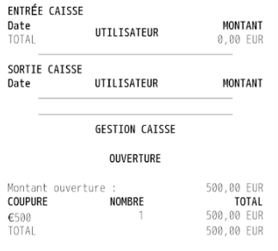 Utiliser la gestion de caisse pour les mouvements pendant la journée